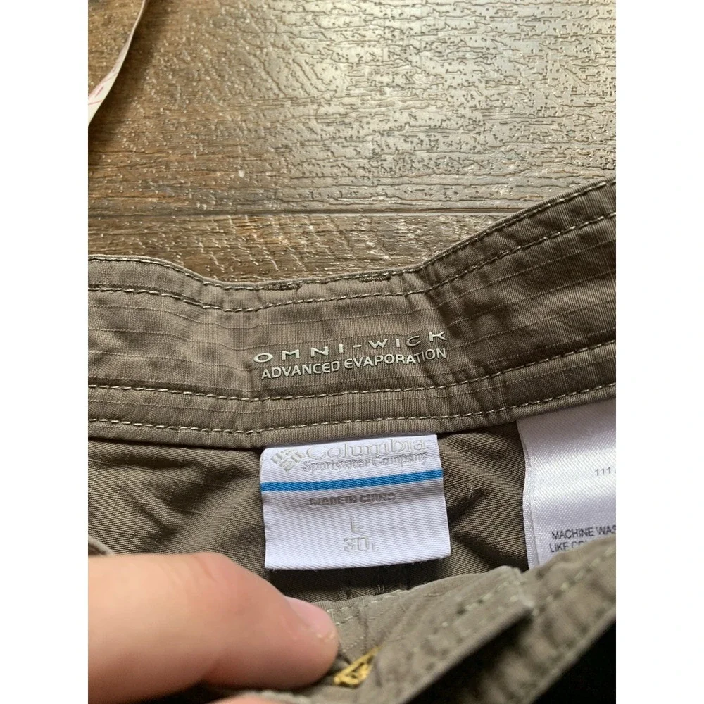 Columbia Omni Wick Convertible zip off Pants Men Gray Outdoor Hiking 36x28